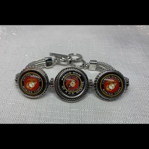 🇺🇸U.S. Marine Mom 3 Charm Bracelet - Oh Snap!